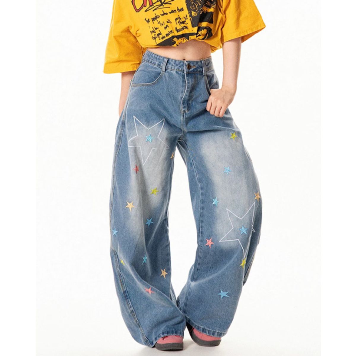 Pants/スター刺繍デニムパンツ ST/No.22315
