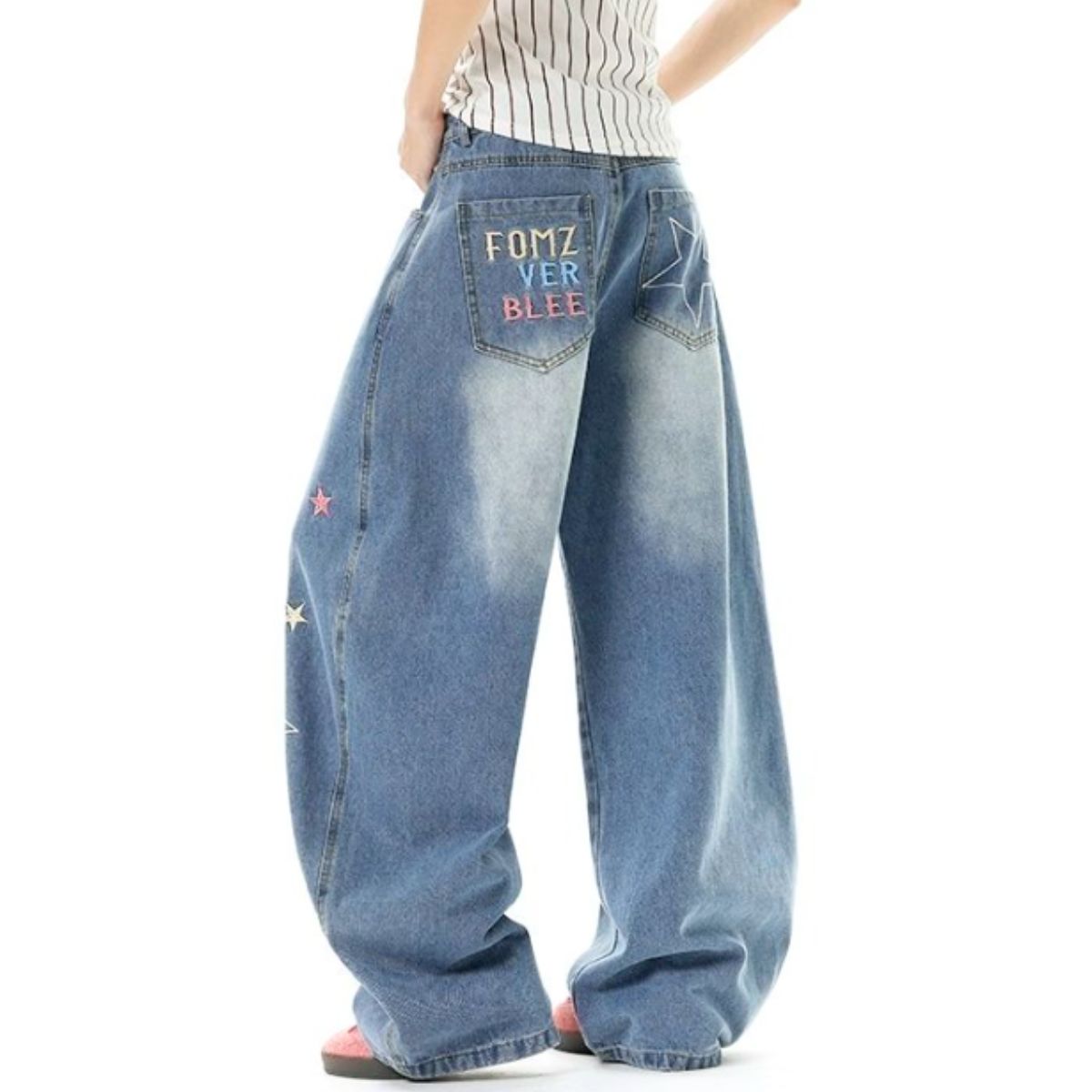Pants/スター刺繍デニムパンツ ST/No.22315