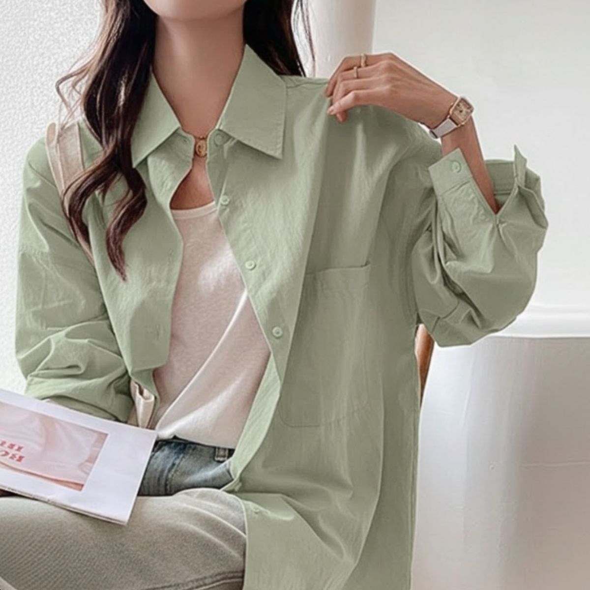 Shirts/オーバーサイズカラーシャツ ST/No.22317