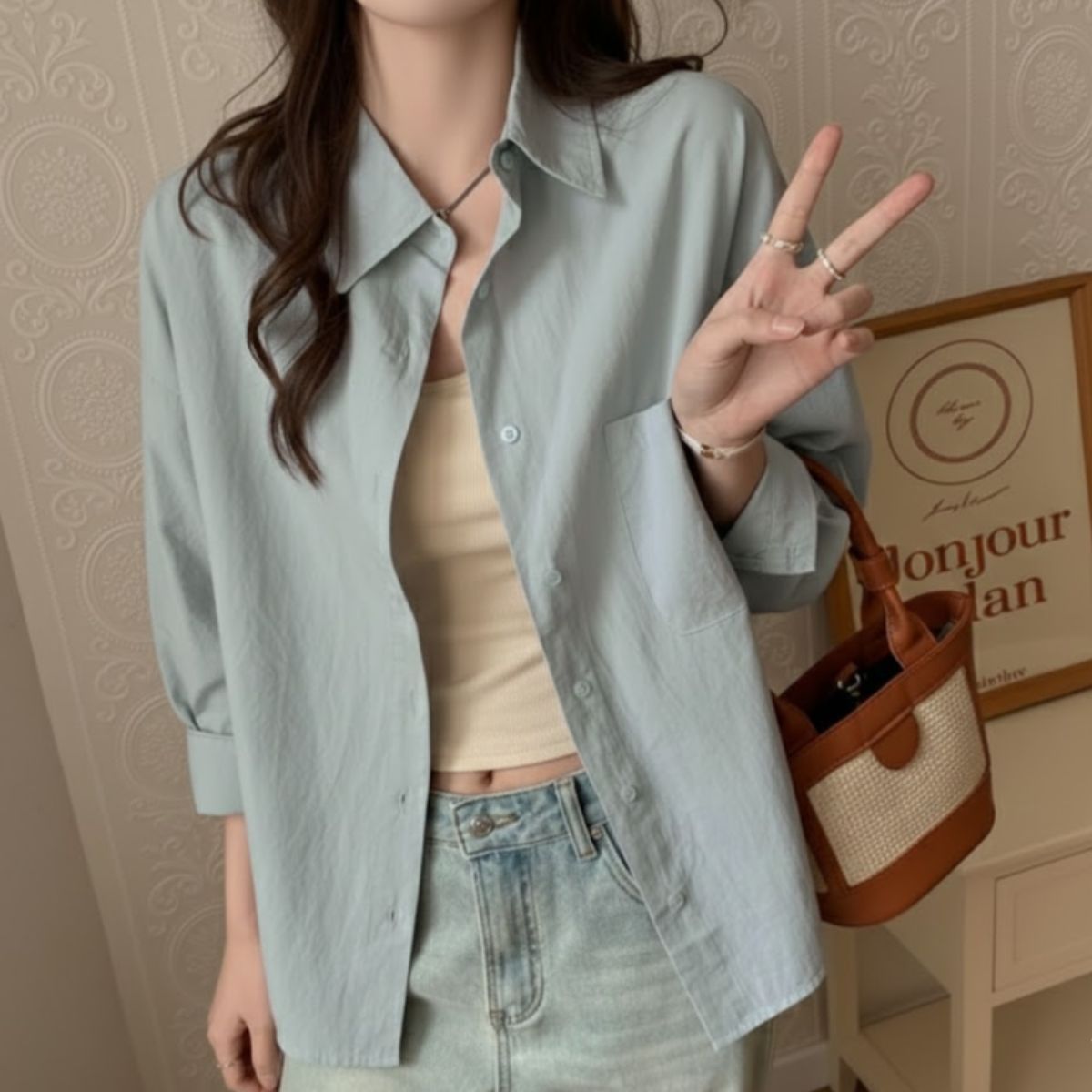 Shirts/オーバーサイズカラーシャツ ST/No.22317