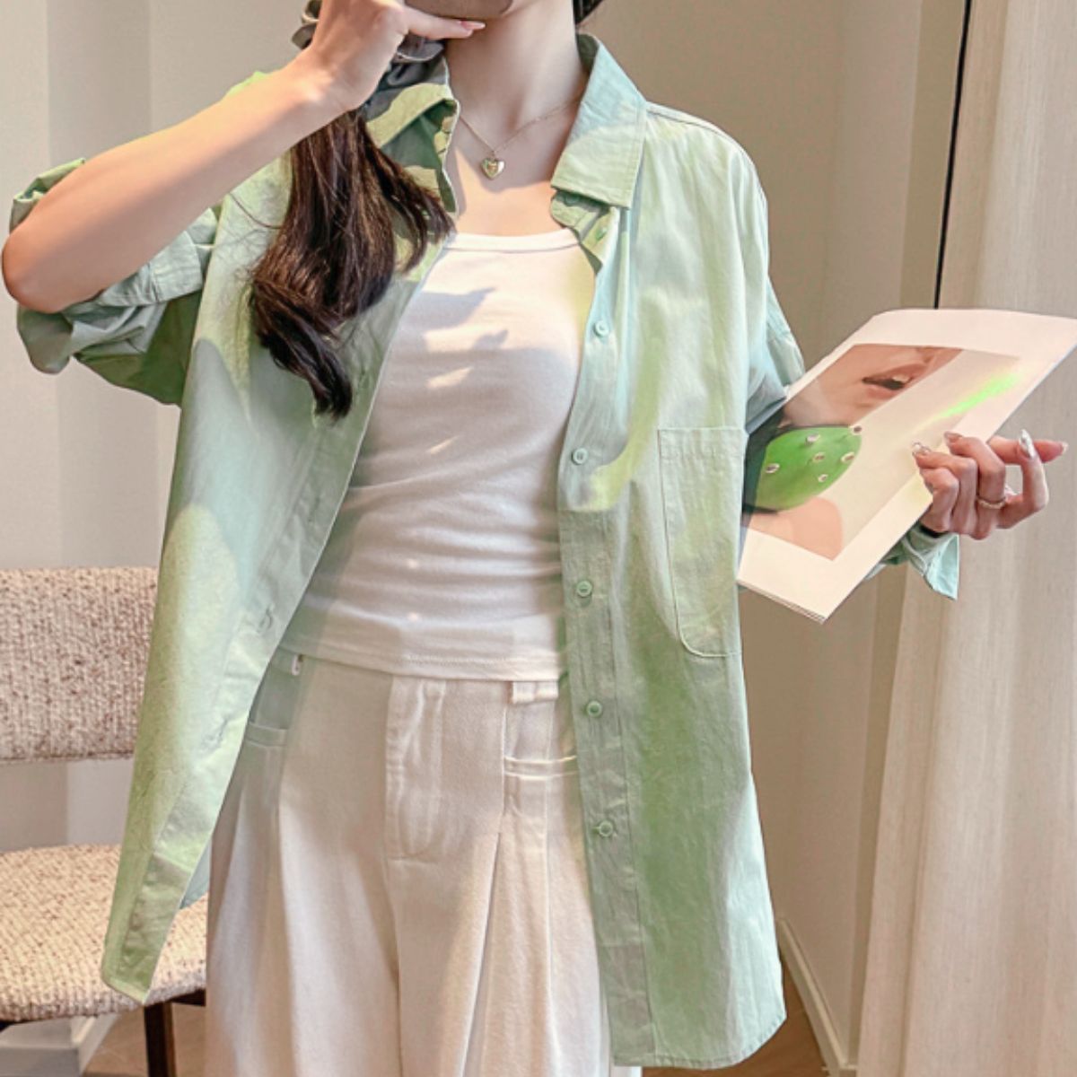 Shirts/オーバーサイズカラーシャツ ST/No.22317