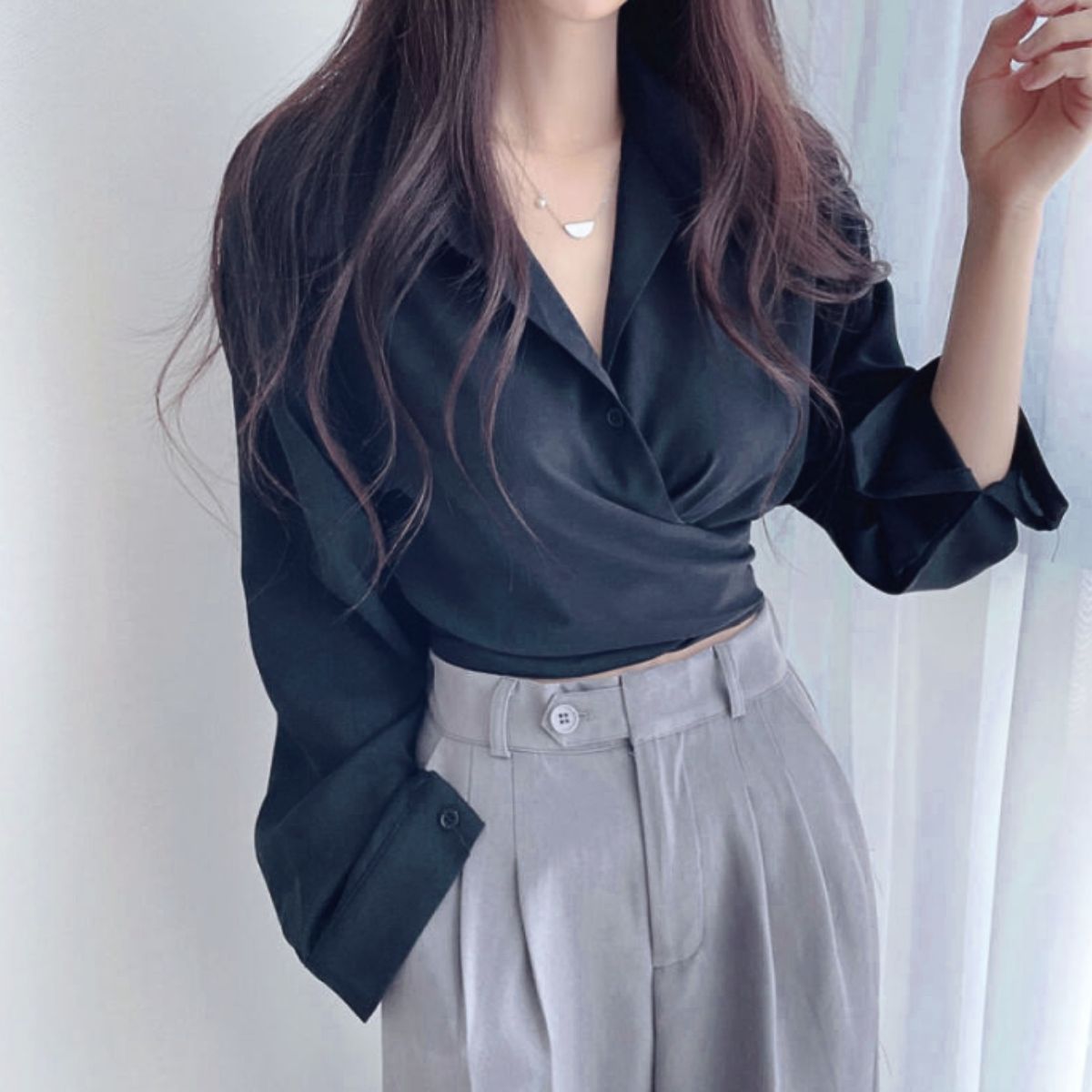 Blouse/バックリボンカシュクールブラウス ST/No.22318