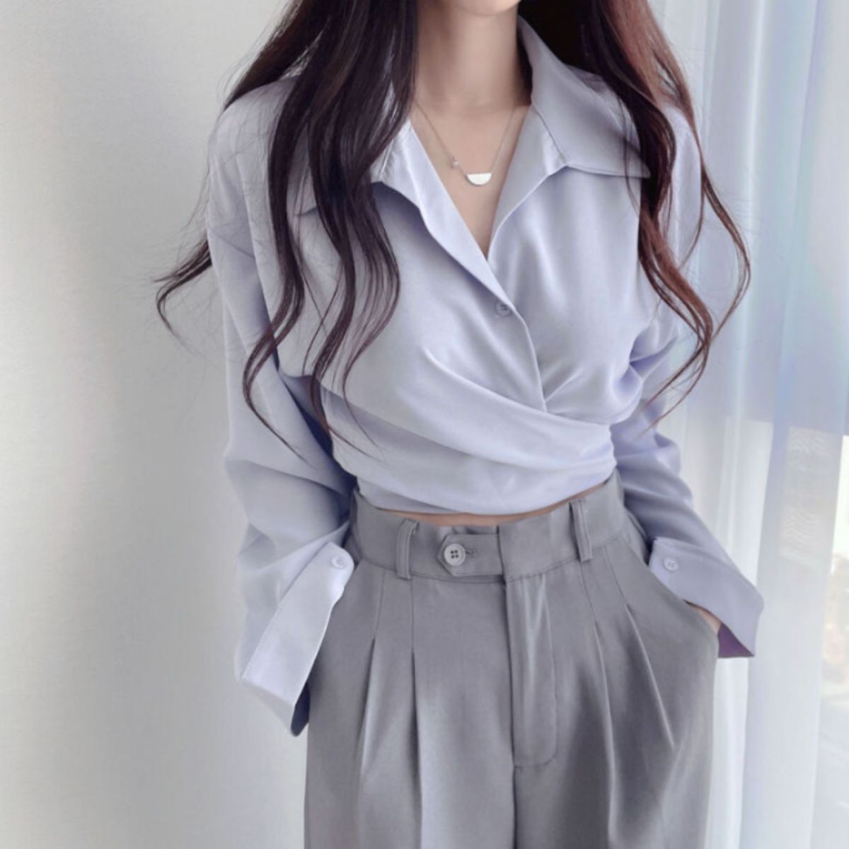 Blouse/バックリボンカシュクールブラウス ST/No.22318