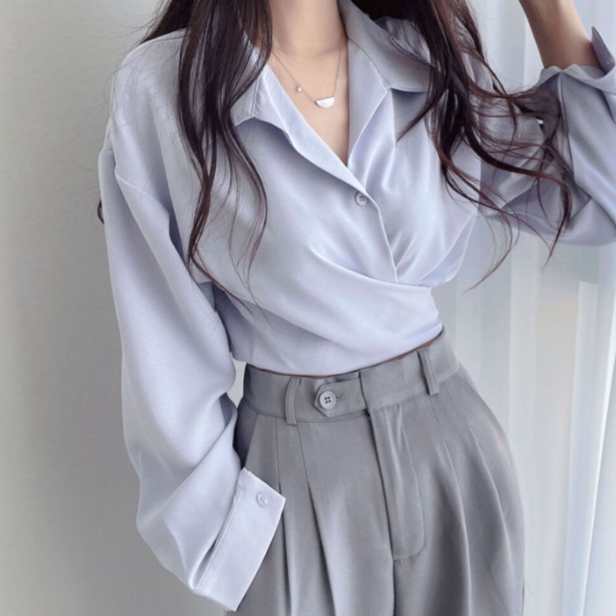 Blouse/バックリボンカシュクールブラウス ST/No.22318