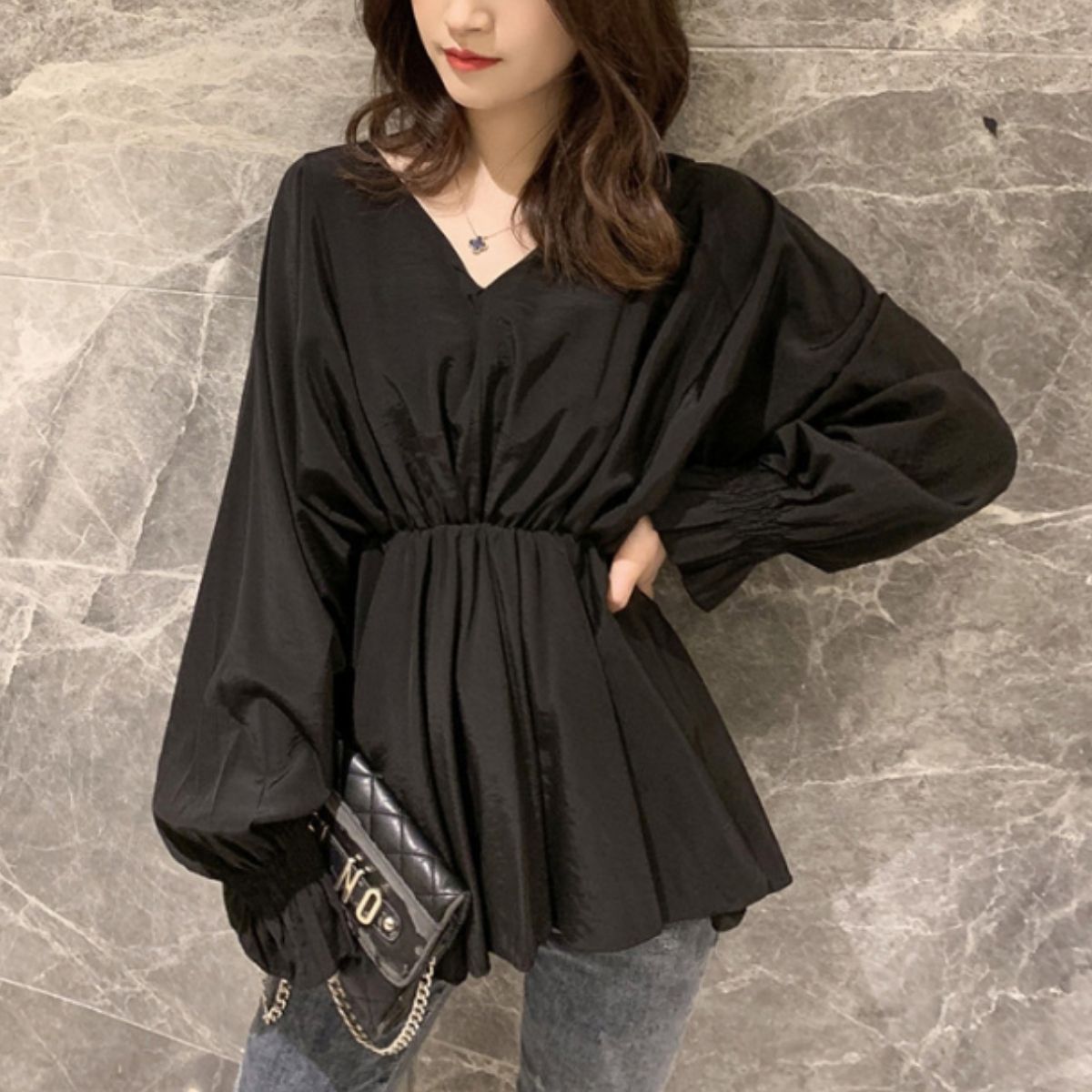 Blouse/ペプラムフレアブラウス ST/No.22319