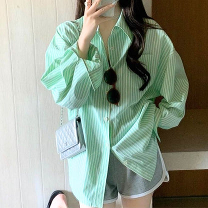 Shirts/ストライプオーバーサイズシャツ ST/No.22322