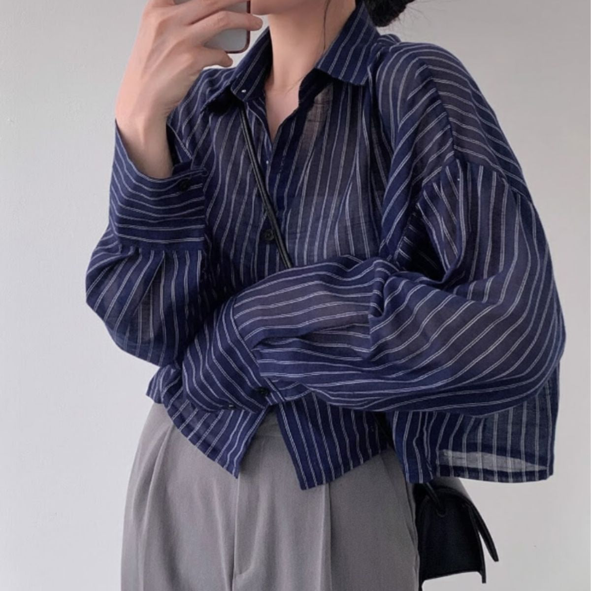 Shirts/ストライプシアーショートシャツ ST/No.22327 – Belle Ćie