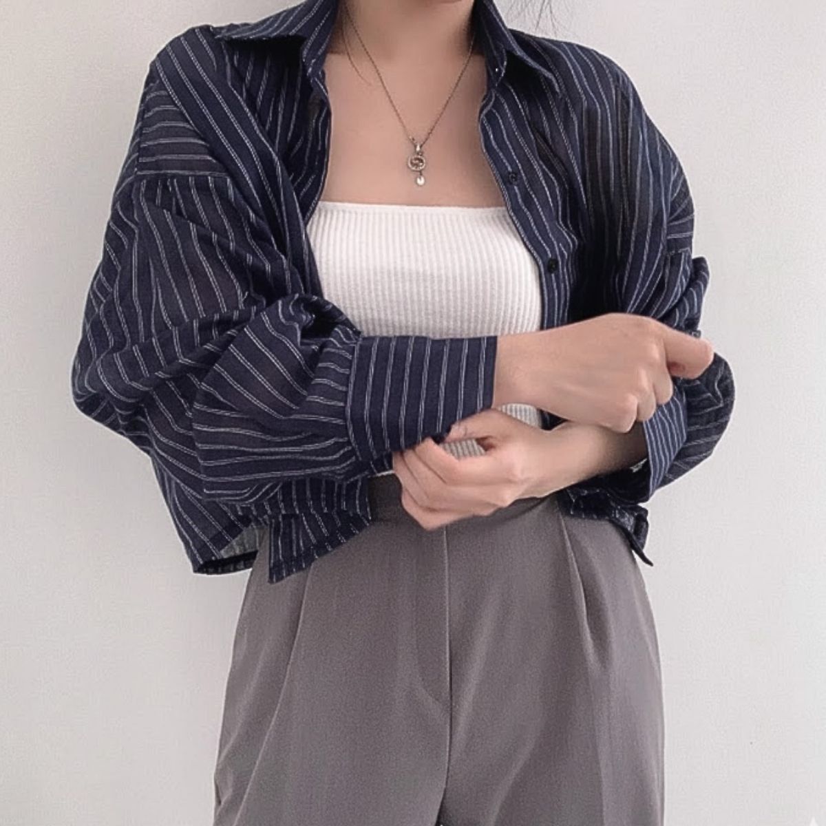 Shirts/ストライプシアーショートシャツ ST/No.22327