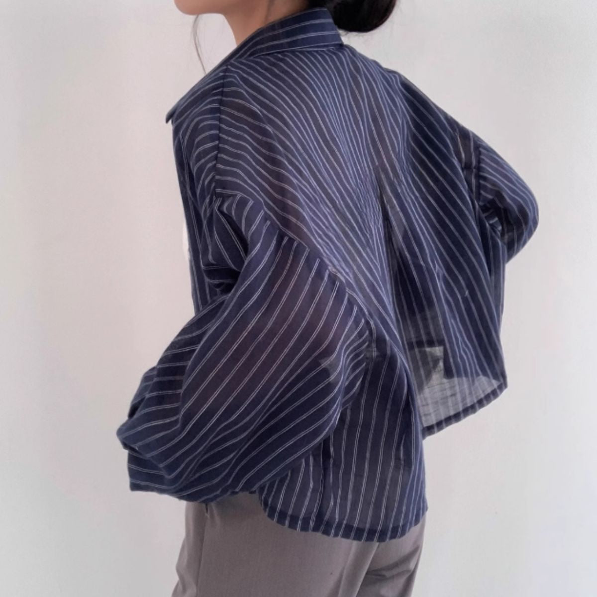 Shirts/ストライプシアーショートシャツ ST/No.22327