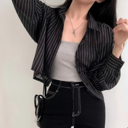 Shirts/ストライプシアーショートシャツ ST/No.22327