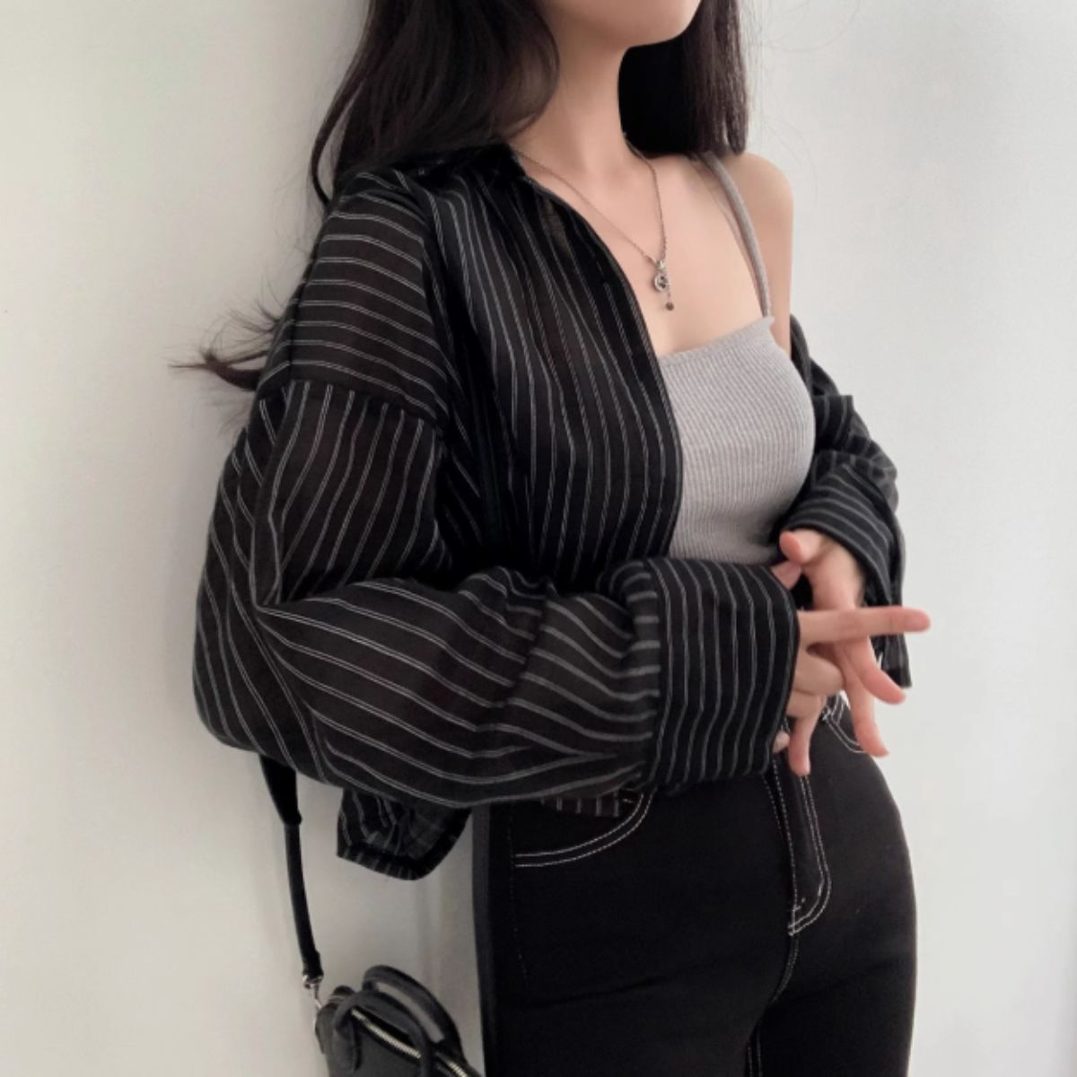 Shirts/ストライプシアーショートシャツ ST/No.22327