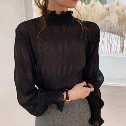 Tops/シャーリングシアーブラウス ST/No.22329