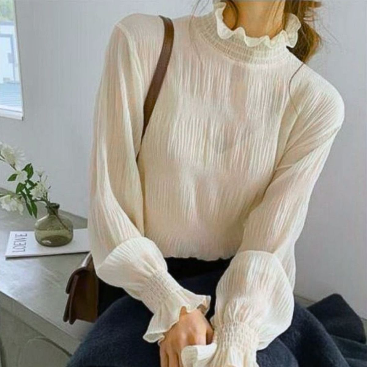 Tops/シャーリングシアーブラウス ST/No.22329