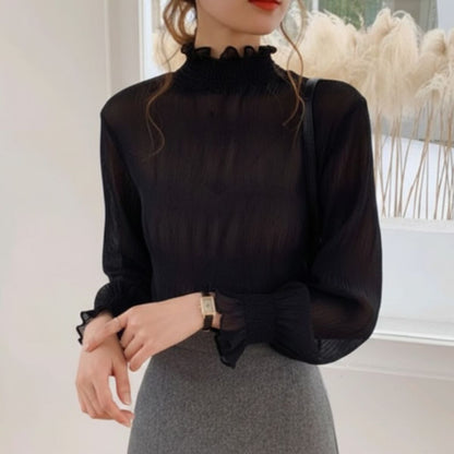 Tops/シャーリングシアーブラウス ST/No.22329