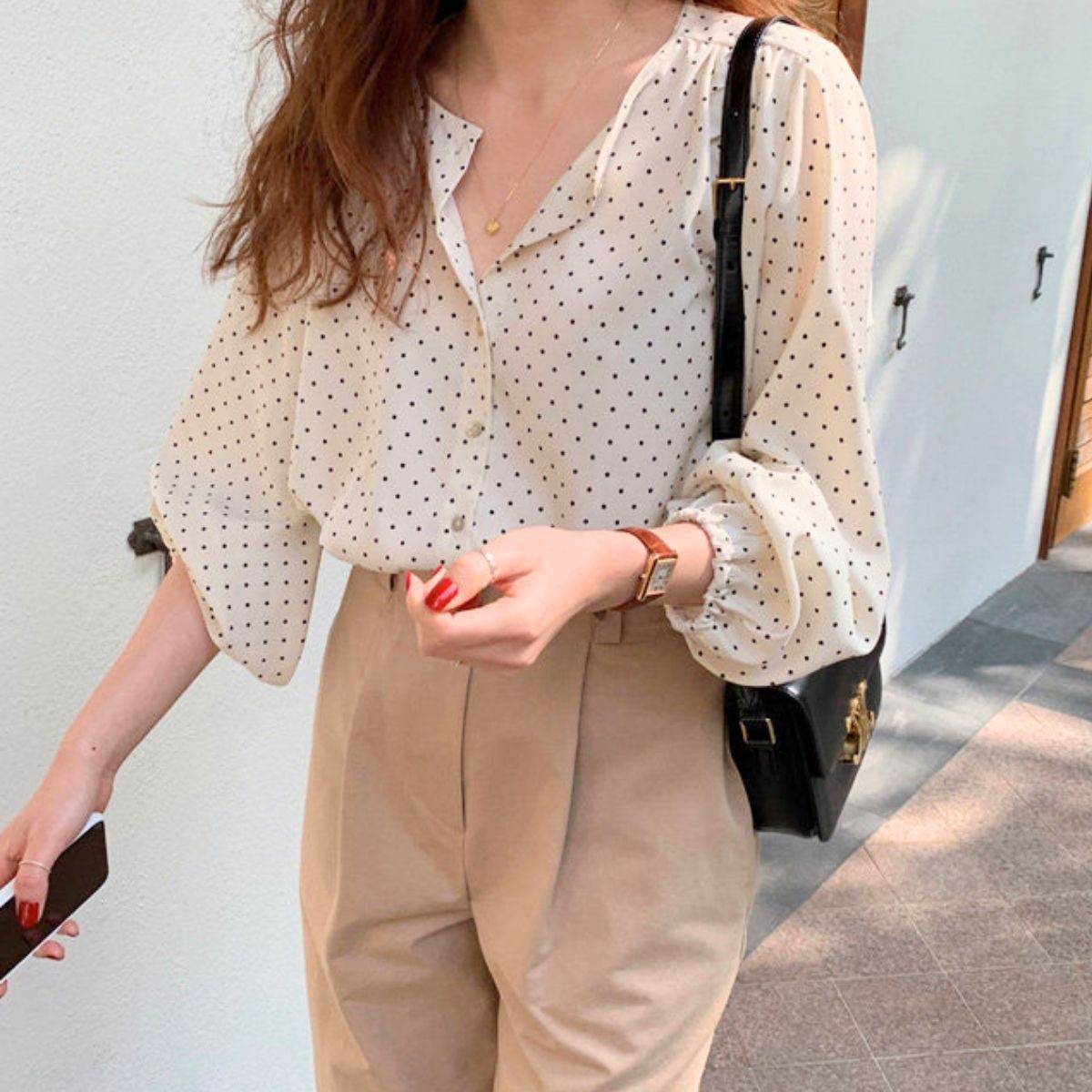 Blouse/ドットシアーブラウス ST/No.22333