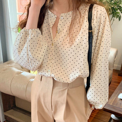 Blouse/ドットシアーブラウス ST/No.22333