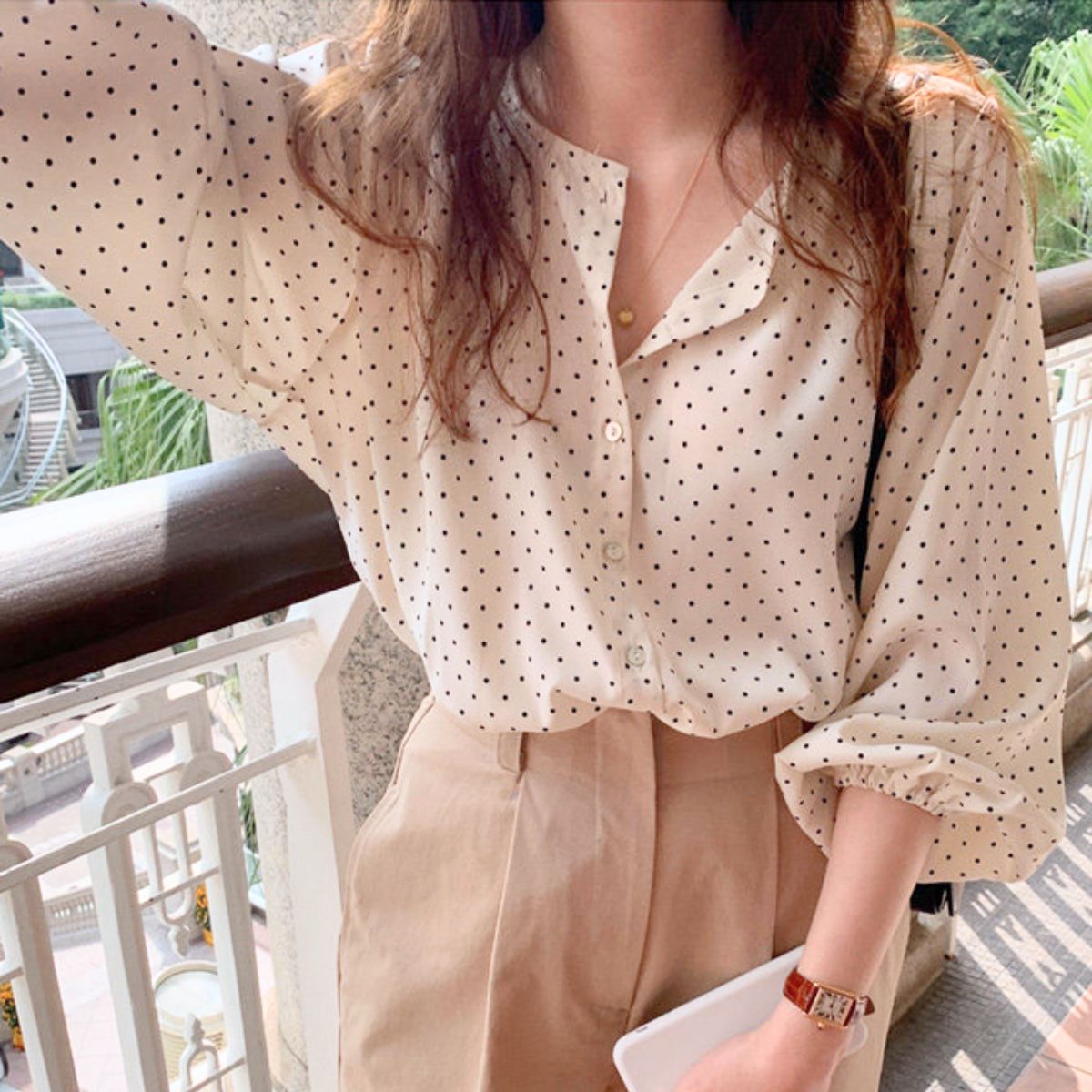 Blouse/ドットシアーブラウス ST/No.22333