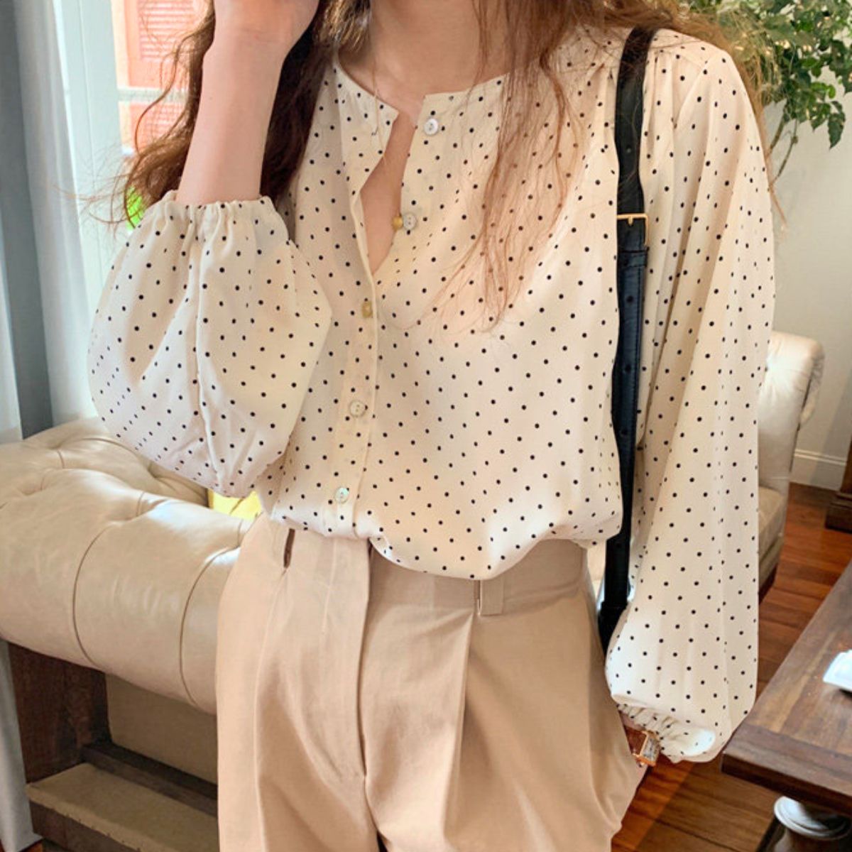 Blouse/ドットシアーブラウス ST/No.22333