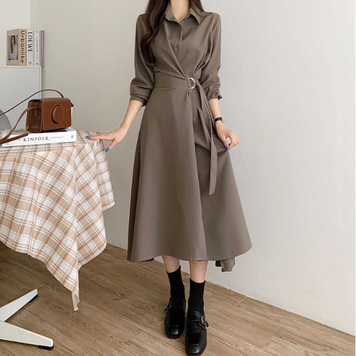 Dress/ウエストマークAラインワンピース ST/No.22339