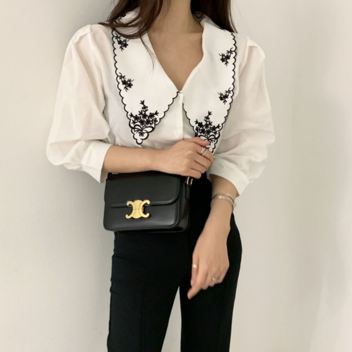Shirts/刺繍入りビッグカラー ST/No.22340