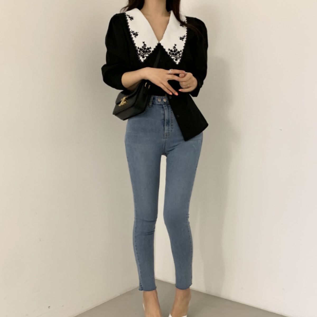 Shirts/刺繍入りビッグカラー ST/No.22340