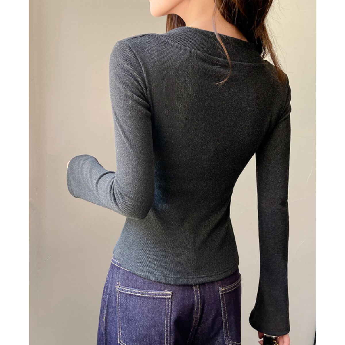 Tops/Vネックリブトップス ST/No.22343