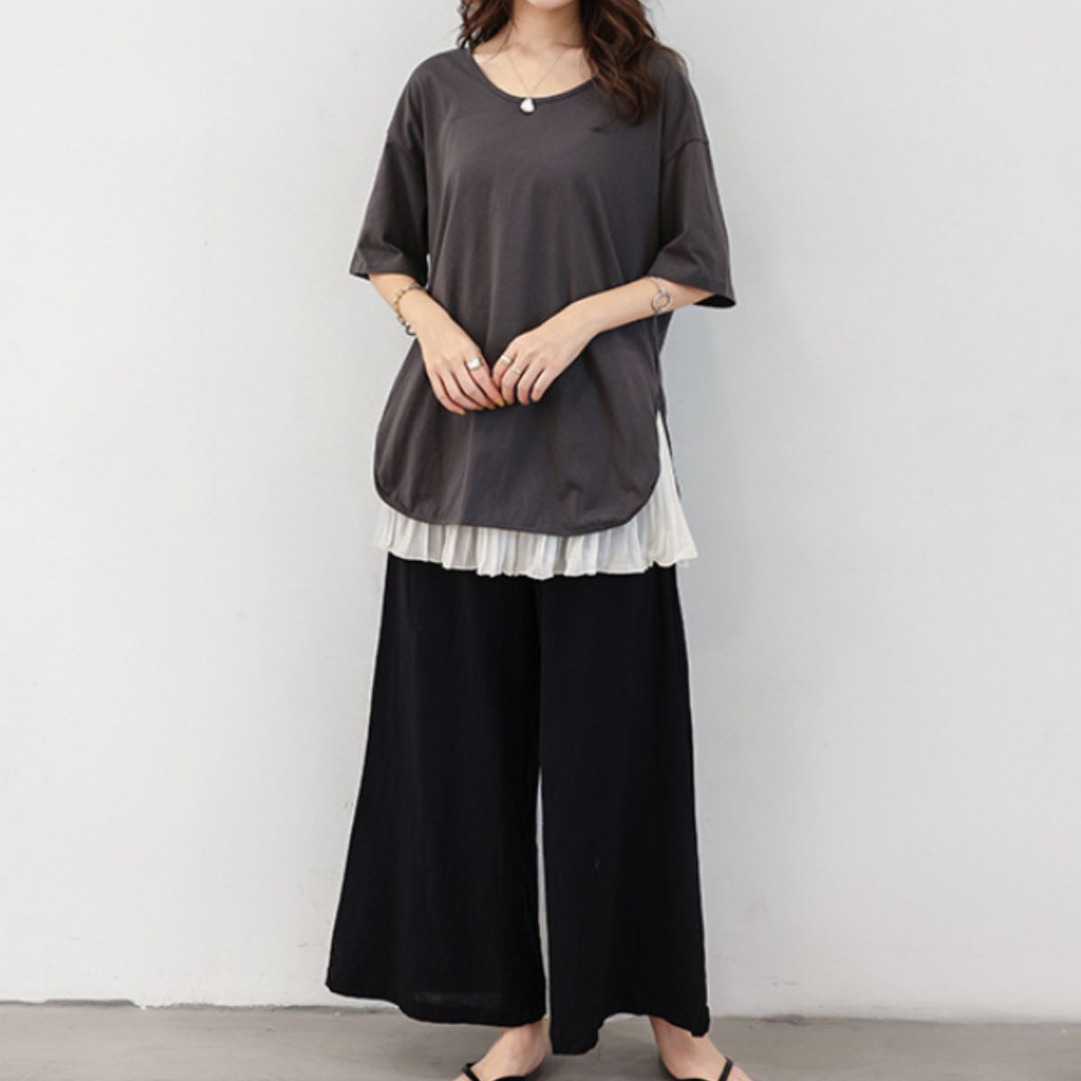 Tops/プリーツ切替キャミソール ST/No.22345