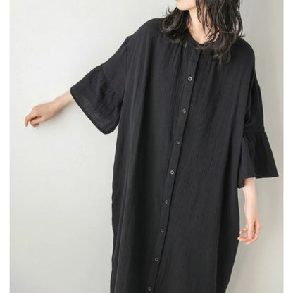 Shirts/ナチュラルロングシャツワンピース ST/No.22346