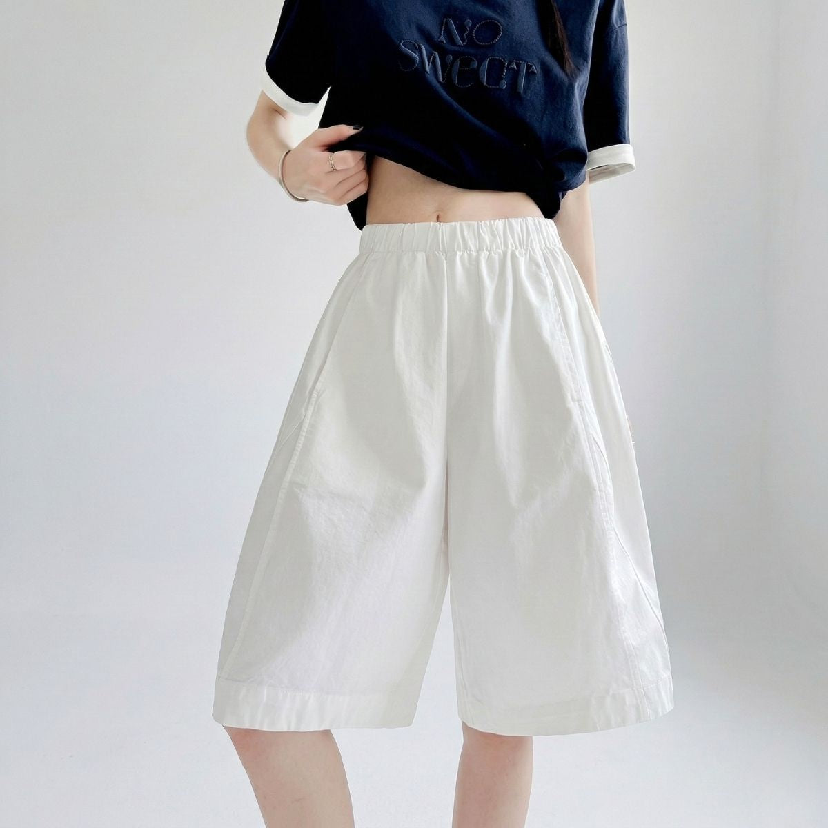 Pants/ナチュラルワイドハーフパンツ ST/No.22347