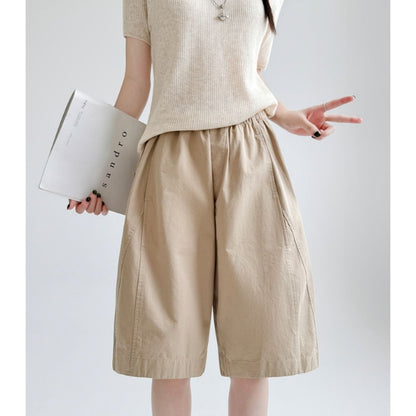 Pants/ナチュラルワイドハーフパンツ ST/No.22347