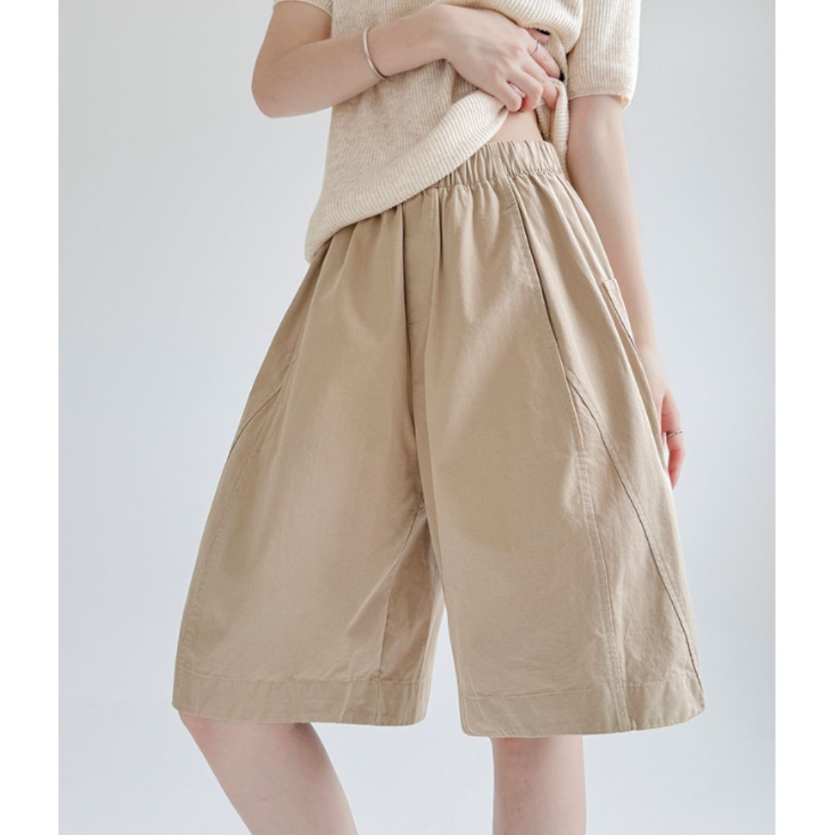 Pants/ナチュラルワイドハーフパンツ ST/No.22347