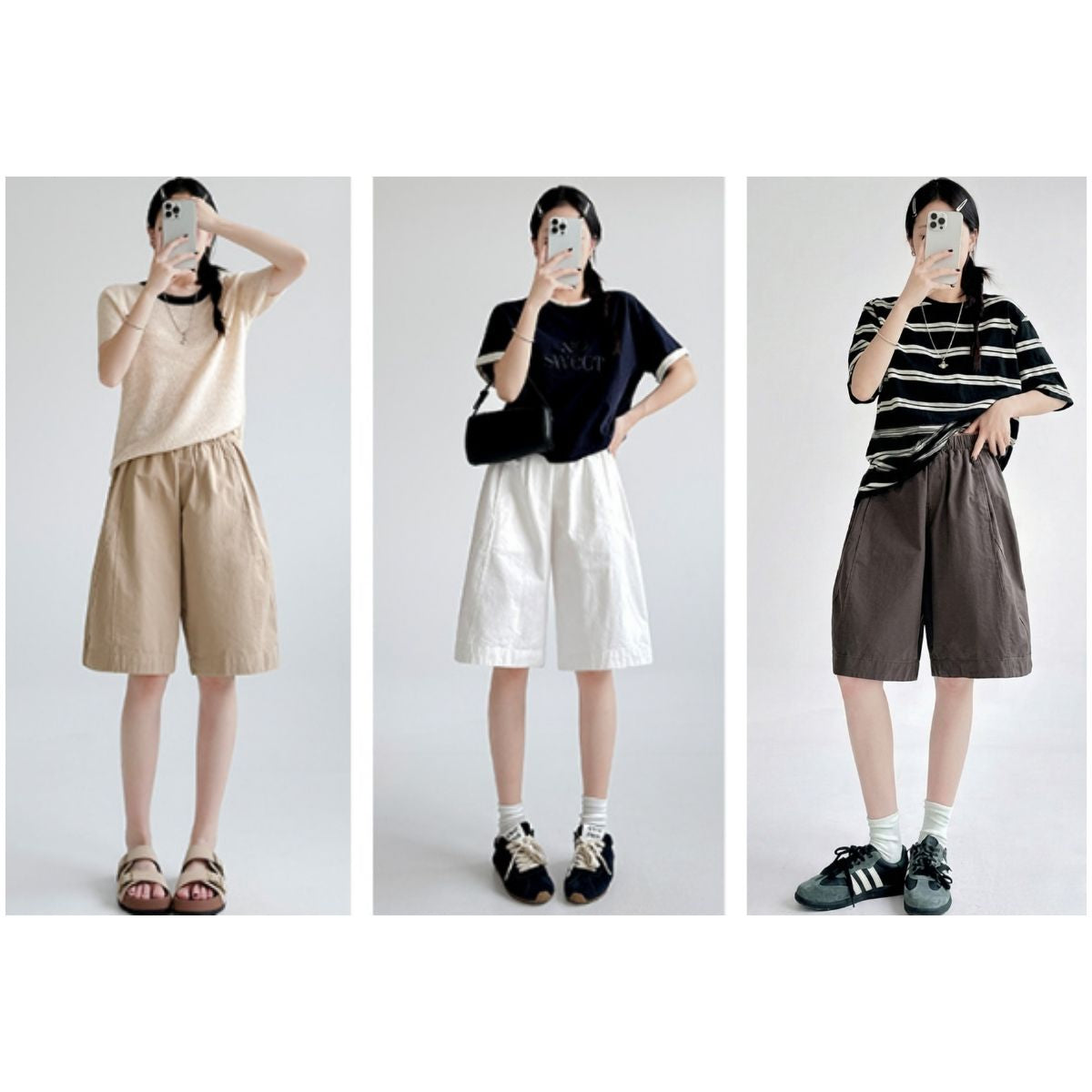 Pants/ナチュラルワイドハーフパンツ ST/No.22347