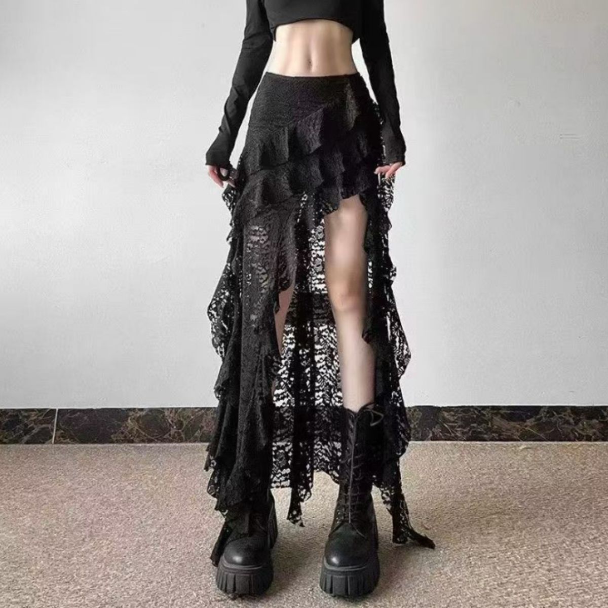 Skirt/レースアシメスカート ST/No.22350