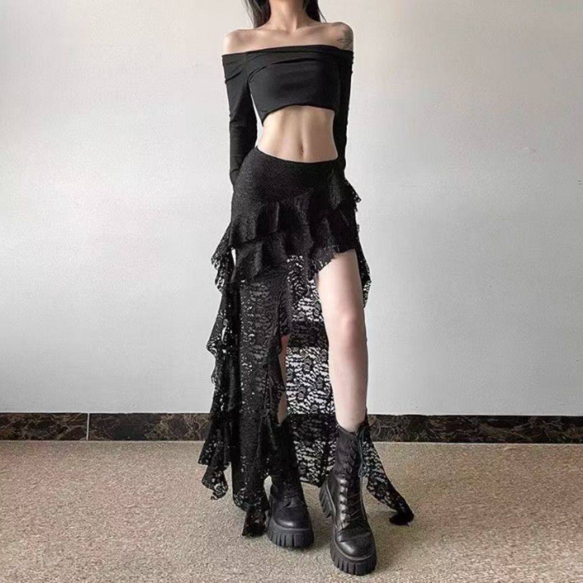 Skirt/レースアシメスカート ST/No.22350