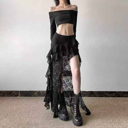 Skirt/レースアシメスカート ST/No.22350