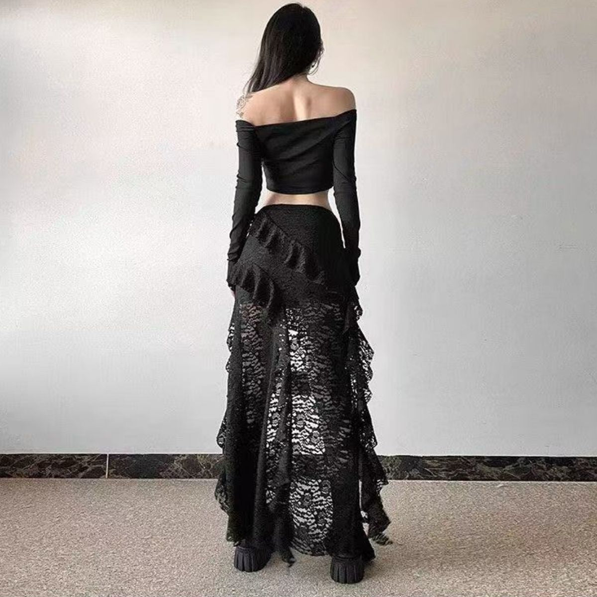 Skirt/レースアシメスカート ST/No.22350