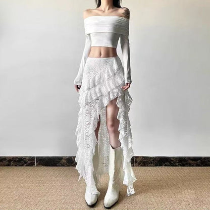 Skirt/レースアシメスカート ST/No.22350