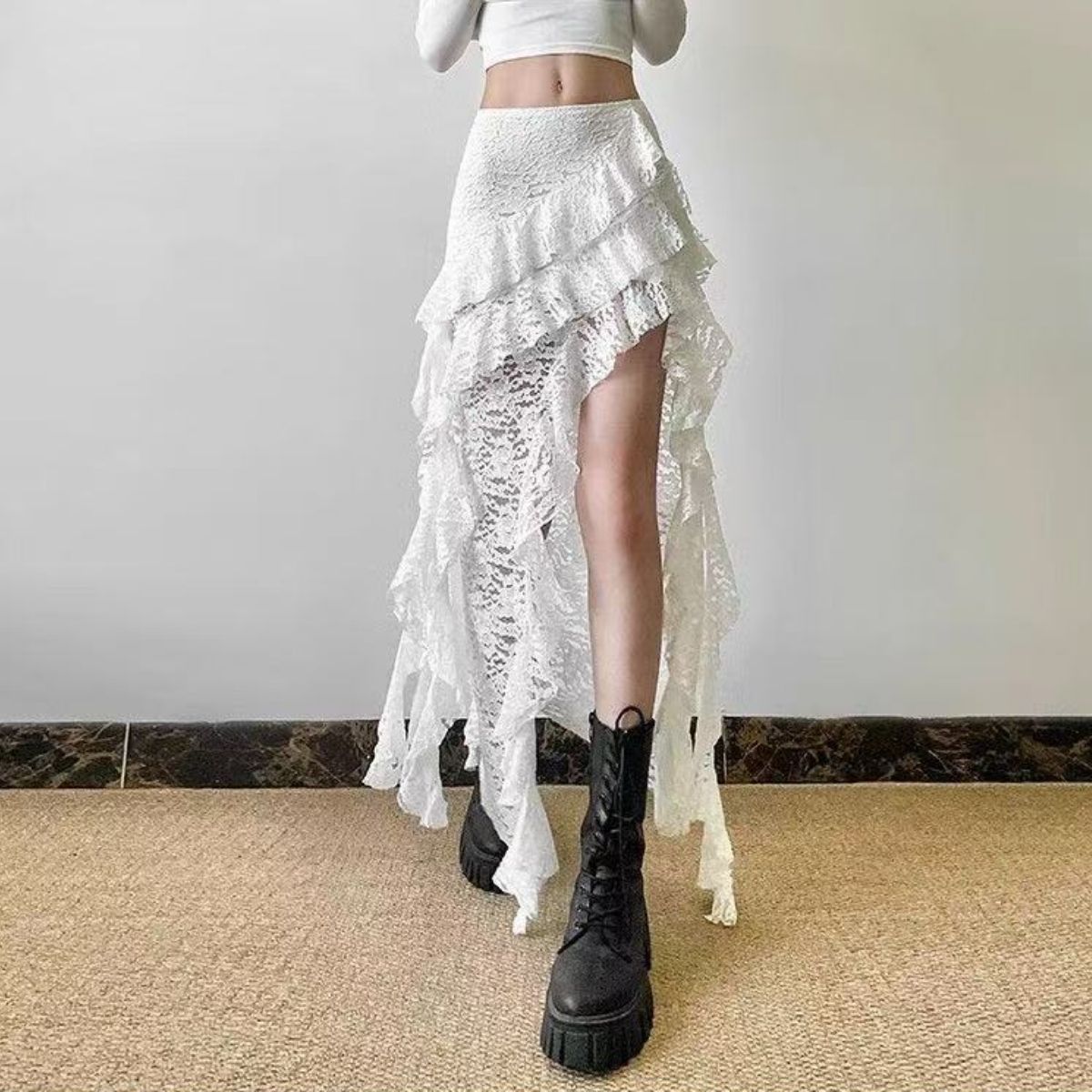 Skirt/レースアシメスカート ST/No.22350