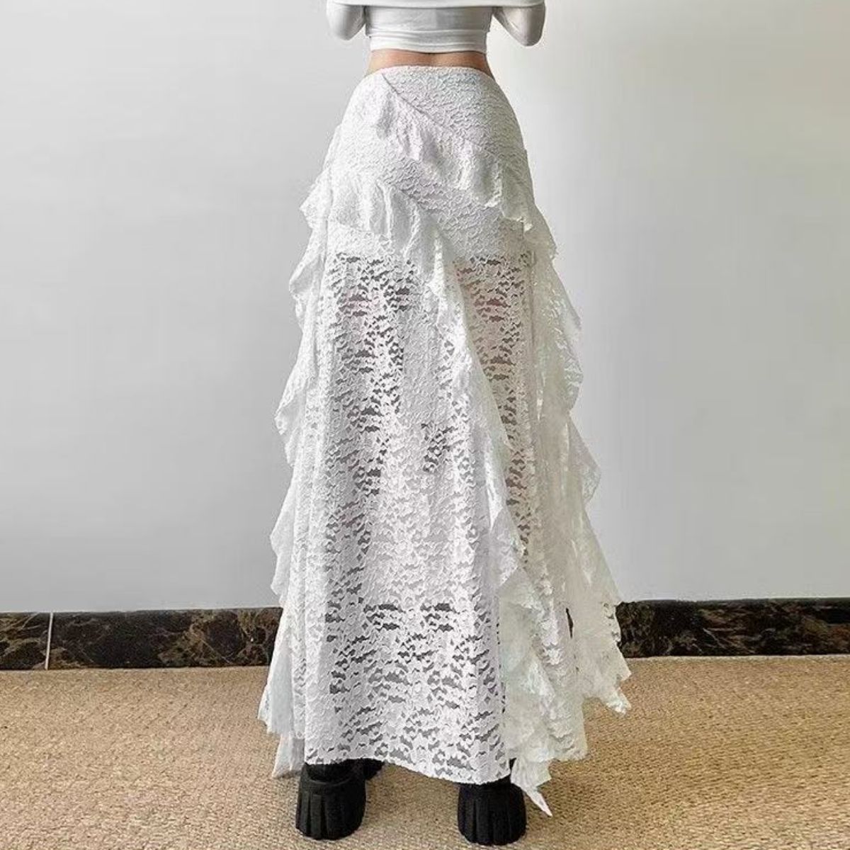 Skirt/レースアシメスカート ST/No.22350