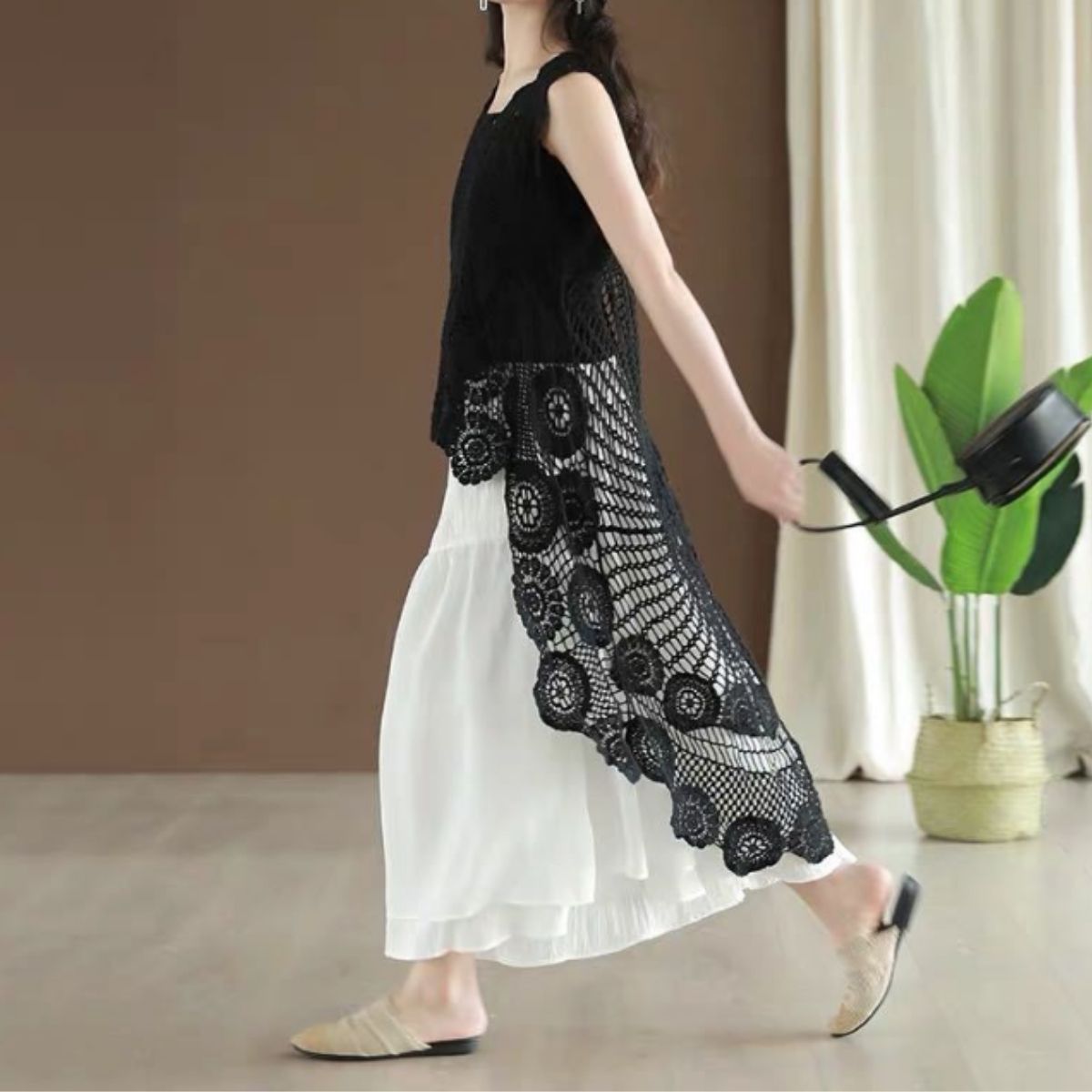 Tops/ロングクロシェワンピース ST/No.22353