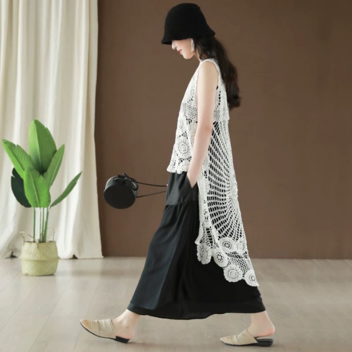 Tops/ロングクロシェワンピース ST/No.22353