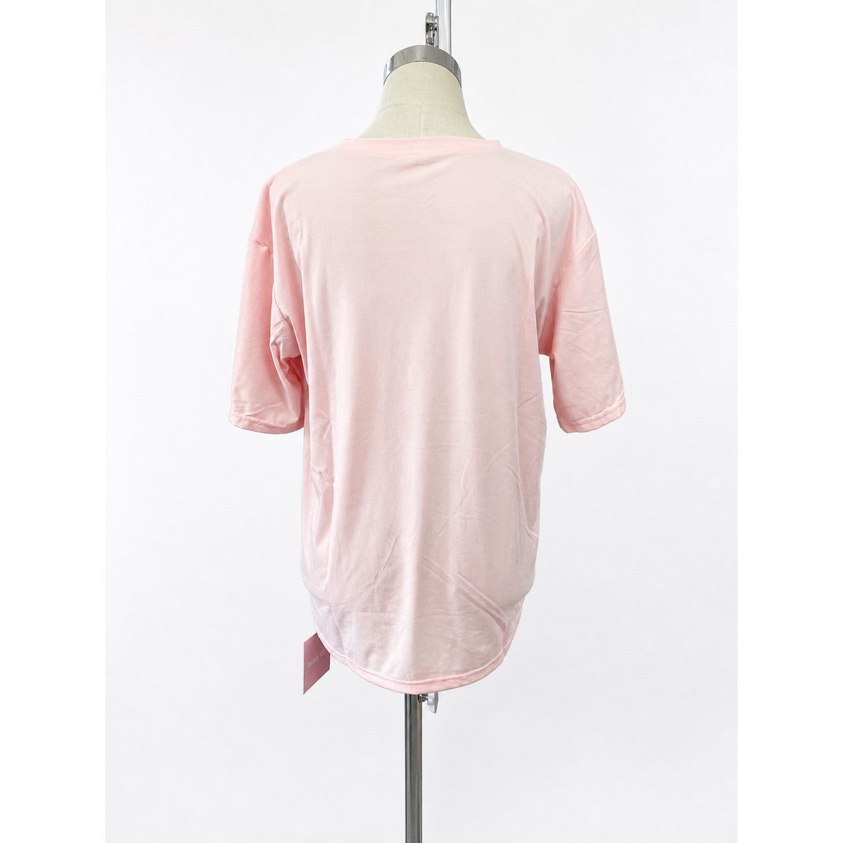 プリントTシャツ ピンク 実物撮影 背面