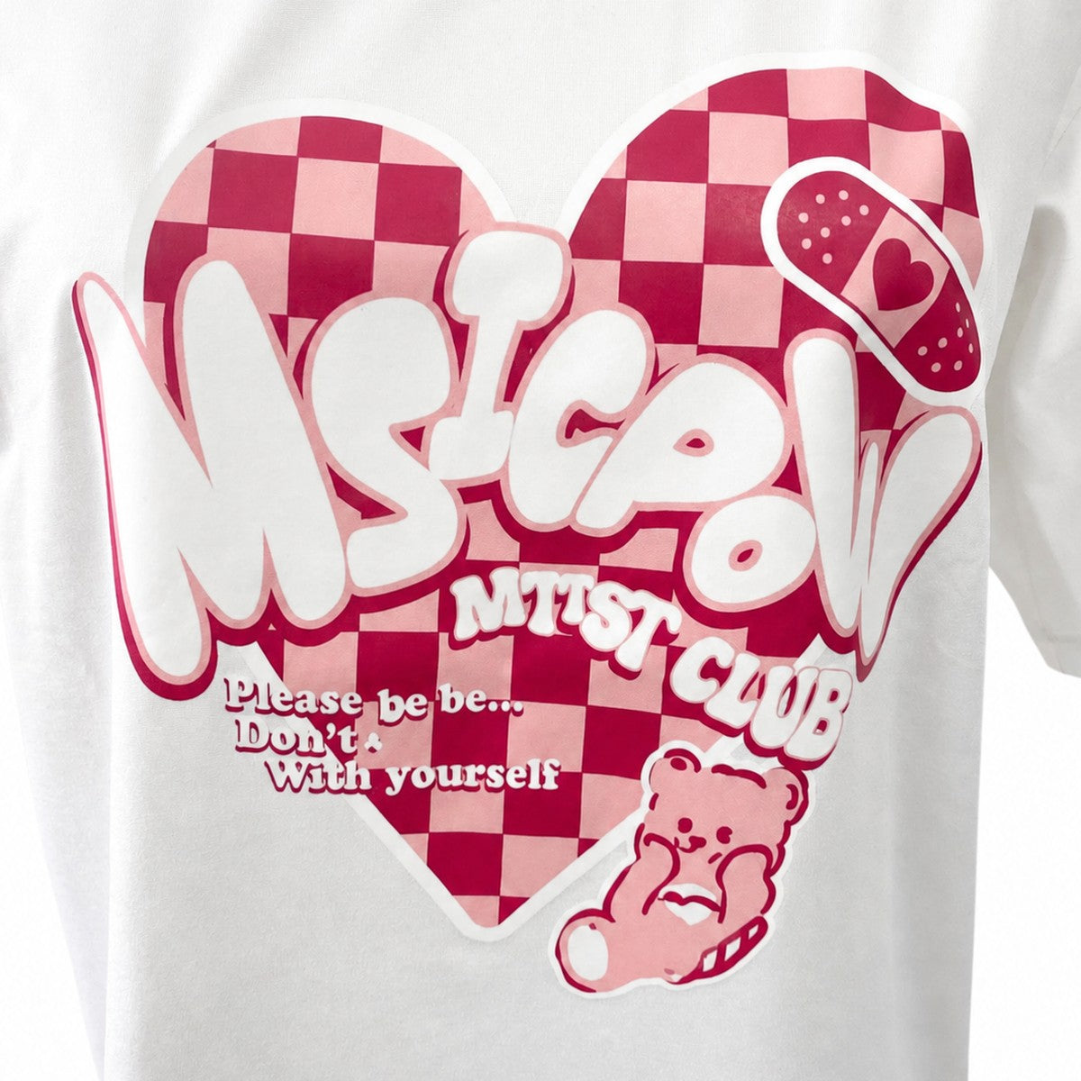 プリントTシャツ ホワイト 実物撮影 デザイン部分