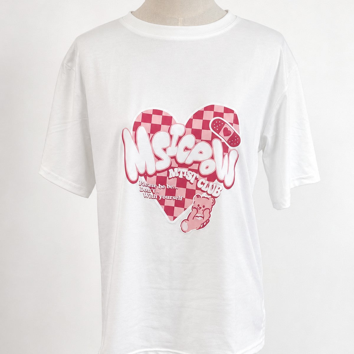 プリントTシャツ ホワイト 実物撮影 正面