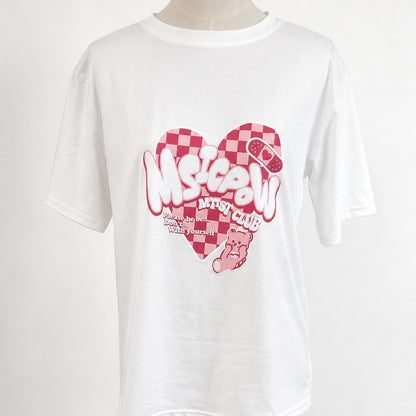 プリントTシャツ ホワイト 実物撮影 正面