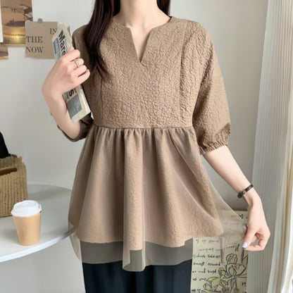 Blouse/シアーペプラムチュニック ST/No.22361