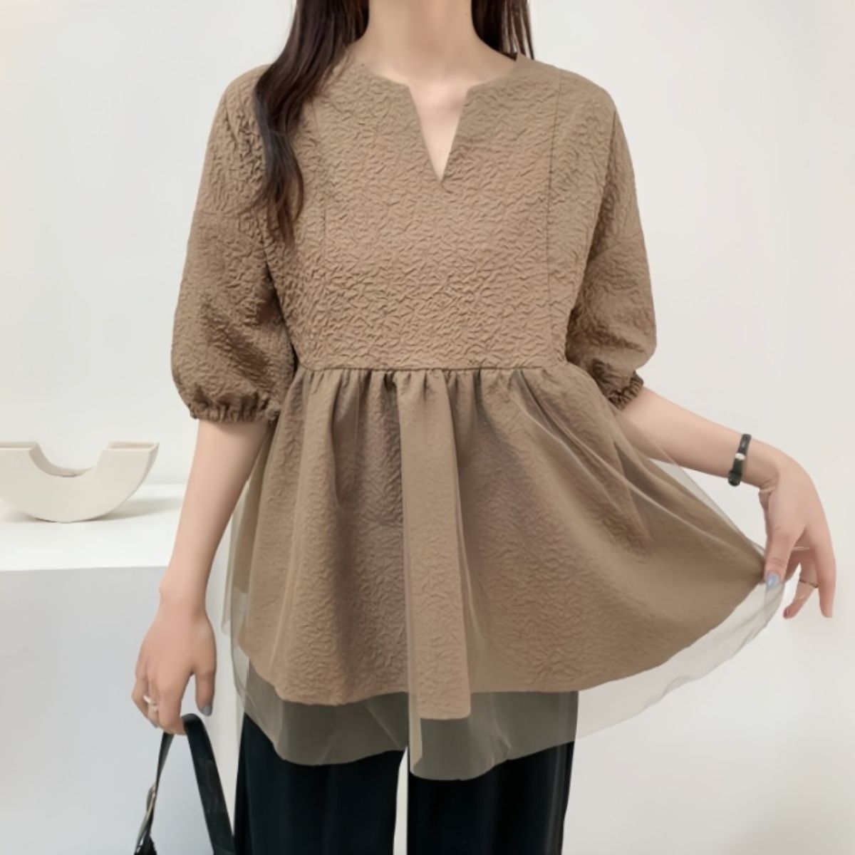 Blouse/シアーペプラムチュニック ST/No.22361