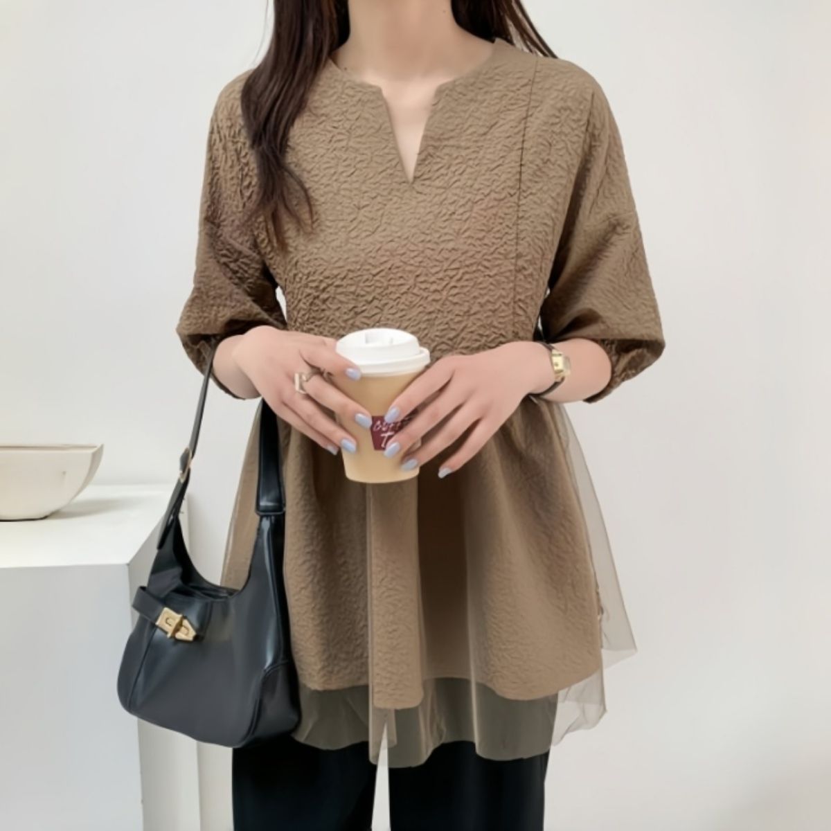 Blouse/シアーペプラムチュニック ST/No.22361