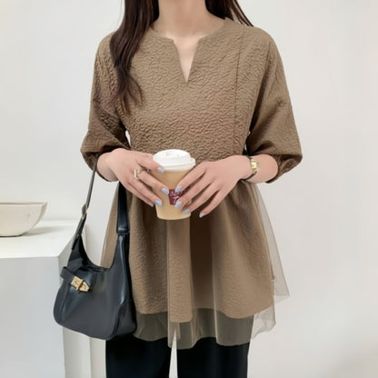 Blouse/シアーペプラムチュニック ST/No.22361