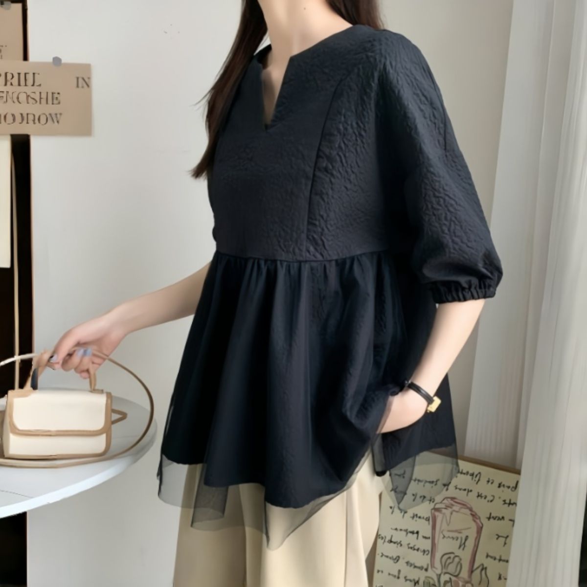 Blouse/シアーペプラムチュニック ST/No.22361